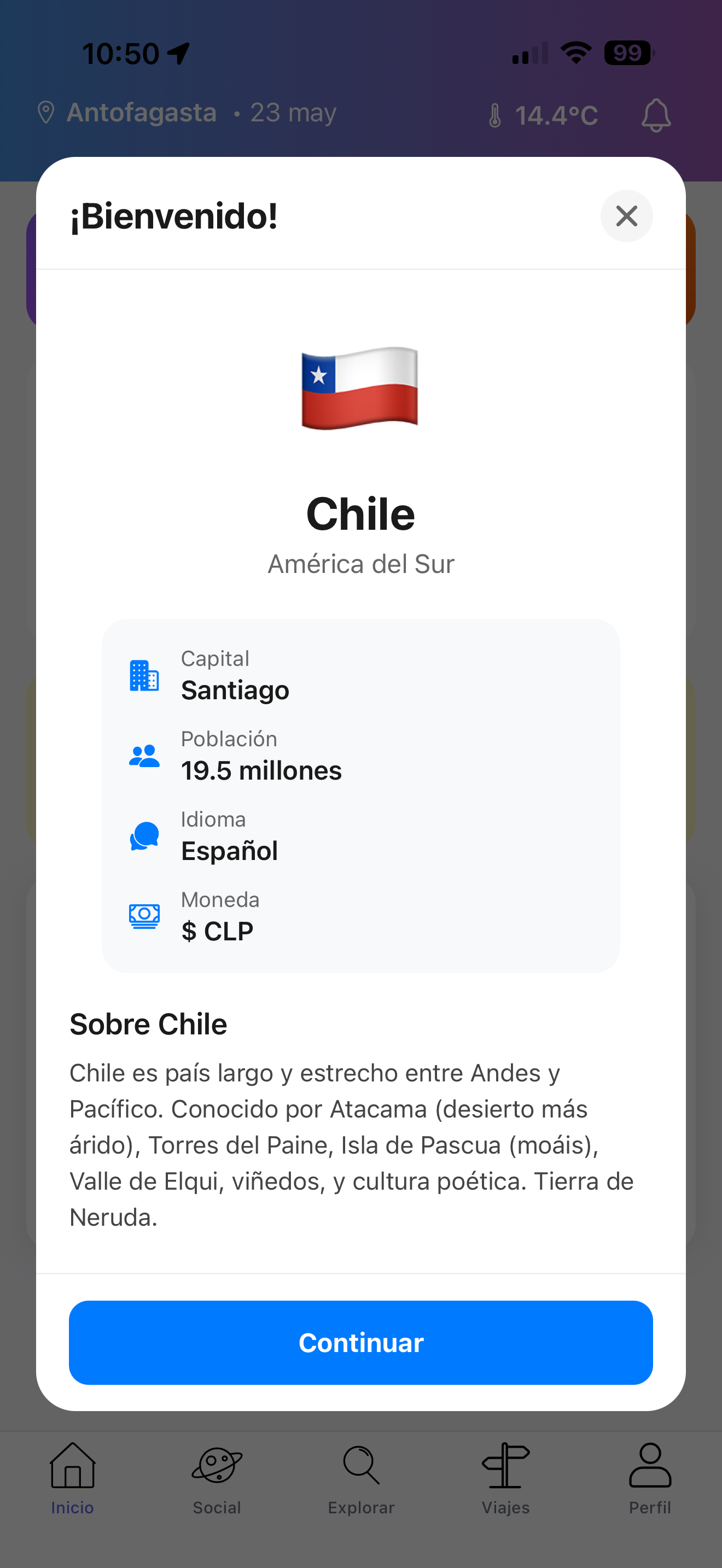 Country briefing for Chile
